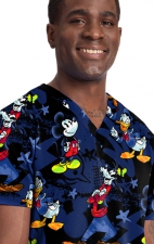 TF788 Tooniforms Haut Imprimer pour Hommes avec 2 Poches par Cherokee Uniforms - Mickey Bro Time