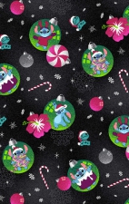 TF797 Tooniforms Tuckable Print Top with Chest Pocket by Cherokee - Baubles and Bulbs