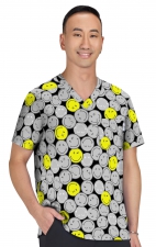 S650PR Smiley World Confident Men's Print Top by koi - Smiling All Around