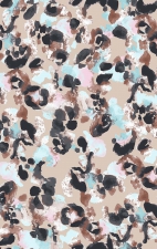 2266 Healing Hands Amanda Grosgrain Ribbon V-Neck Print Top - Abstract Cheetah