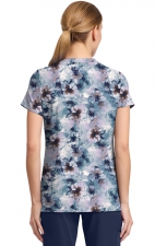 HH911 Ivy 3 Pocket Print Top by Healing Hands - Underwater Blooms