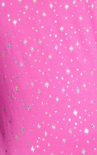167PR Tessa Haut à Manches Longues de koi - Hibiscus Pink Iridescent Twinkle Pattern