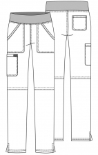 WW110 Workwear Revolution Straight Leg Pull On Pant by Cherokee