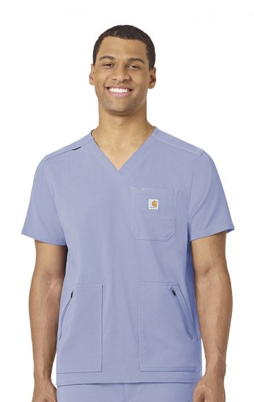*VENTE FINALE S C15037 Carhartt Rugged Flex Peak Haut d'Uniforme a 5 Poches et Col en V pour Hommes *VENTE FINALE S C15037 Carhartt Rugged Flex Peak Haut d'Uniforme a 5 Poches et Col en V pour Hommes