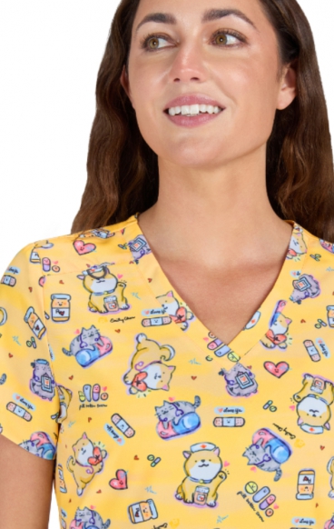 *FINAL SALE 1122PRA koi Artist Series Limited Edition Rosalie Top - Medical Cuties