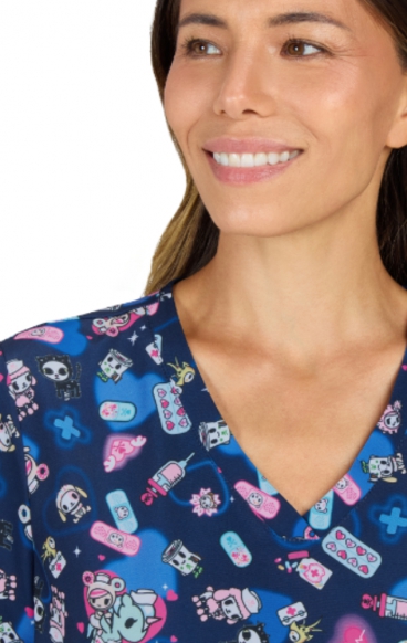 *FINAL SALE 384TKD koi Basics Leslie tokidoki Print Top - Check Up *FINAL SALE 384TKD koi Basics Leslie tokidoki Print Top - Check Up