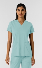6559 Renew Knit Flex-n-Reach 2 Pocket V-Neck Top by WINK