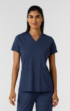 6559 Renew Knit Flex-n-Reach 2 Pocket V-Neck Top by WINK