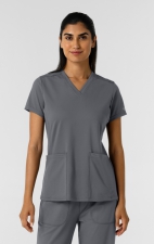 6559 Renew Knit Flex-n-Reach 2 Pocket V-Neck Top by WINK