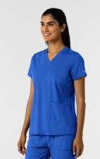 6559 Renew Knit Flex-n-Reach 2 Pocket V-Neck Top by WINK
