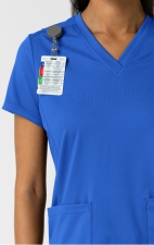 6559 Renew Knit Flex-n-Reach 2 Pocket V-Neck Top by WINK