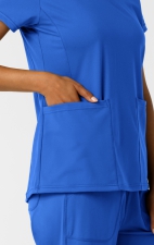 6559 Renew Knit Flex-n-Reach 2 Pocket V-Neck Top by WINK