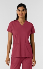 6559 Renew Knit Flex-n-Reach 2 Pocket V-Neck Top by WINK