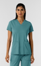 6559 Renew Knit Flex-n-Reach 2 Pocket V-Neck Top by WINK