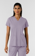 6559 Renew Knit Flex-n-Reach 2 Pocket V-Neck Top by WINK
