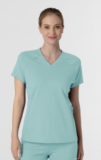 6259 RENEW Knit Flex-n-Reach V-Neck Raglan Top by WINK