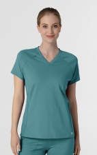 6259 RENEW Knit Flex-n-Reach V-Neck Raglan Top by WINK