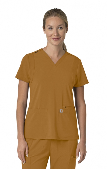 FINAL SALE S C13210 Carhartt Force Cross-Flex Flex Panel V-Neck Women's Top FINAL SALE S C13210 Carhartt Force Cross-Flex Flex Panel V-Neck Women's Top