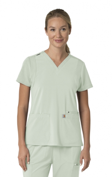 *FINAL SALE S C13210 Carhartt Force Cross-Flex Flex Panel V-Neck Women's Top *FINAL SALE S C13210 Carhartt Force Cross-Flex Flex Panel V-Neck Women's Top