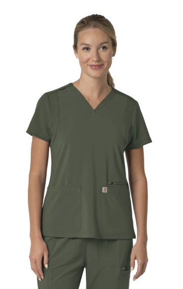 *FINAL SALE M C13210 Carhartt Force Cross-Flex Flex Panel V-Neck Women's Top