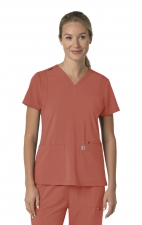 C13210 Carhartt Force Cross-Flex Flex Panel V-Neck Women's Top