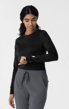2149 Layers Engineered Long Sleeve Underscrub Top with Watch Windows by WINK