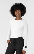 2149 Layers Engineered Long Sleeve Underscrub Top with Watch Windows by WINK