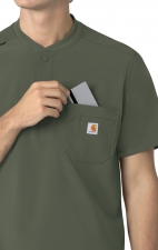 C16310 Carhartt Cross-Flex Men's Henley Scrub Top