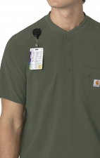 C16310 Carhartt Cross-Flex Men's Henley Scrub Top