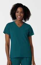6180 Nürtur Front Seam V-Neck Top by WINK