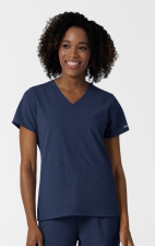 6180 Nürtur Front Seam V-Neck Top by WINK