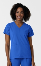6180 Nürtur Front Seam V-Neck Top by WINK
