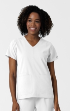 6180 Nürtur Front Seam V-Neck Top by WINK