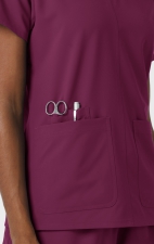 6180 Nürtur Front Seam V-Neck Top by WINK