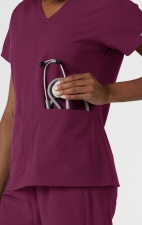 6180 Nürtur Front Seam V-Neck Top by WINK