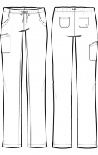 9560T Tall HH Works Rebecca 6 Pocket Drawstring Waist Straight Leg Pant by Healing Hands 