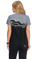370PLM koi Lite Reform V-Neck Print Top - Agate Geode