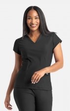 2501 Embrace Zoe Banded V-Neck 4 Pocket Top by Maevn