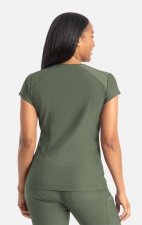2501 Embrace Zoe Banded V-Neck 4 Pocket Top by Maevn