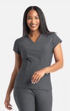 2501 Embrace Zoe Banded V-Neck 4 Pocket Top by Maevn