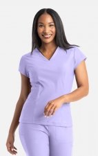 2501 Embrace Zoe Banded V-Neck 4 Pocket Top by Maevn