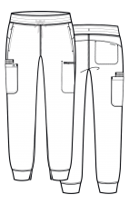 2901 Embrace Nelly Mid-Rise 6 Pocket Jogger Pants by Maevn
