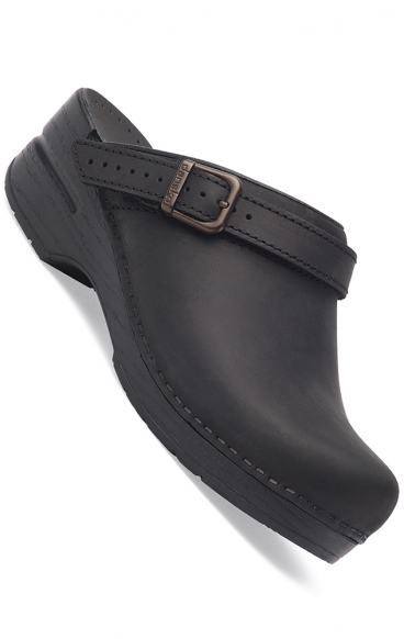 *FINAL SALE Ingrid Black Oiled Leather Open Back Clog for Women by Dansko *FINAL SALE Ingrid Black Oiled Leather Open Back Clog for Women by Dansko
