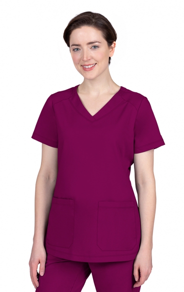 *FINAL SALE M 2320 Healing Hands Purple Label Jill Curved V-Neck Top