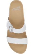 Sandale Justine White Full Grain pour Femmes par Dansko