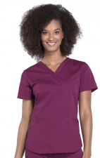 WW665 Workwear Professionals Haut à Col en V avec 3 Poches par Cherokee