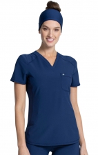 Top à col V ajustable - Cherokee Infinity - Antimicrobien