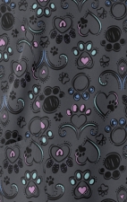 1797 Maevn Curved V-Neck Print Top - Regal Paws