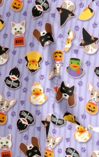 1797 Maevn Curved V-Neck Print Top - Spooky Squad