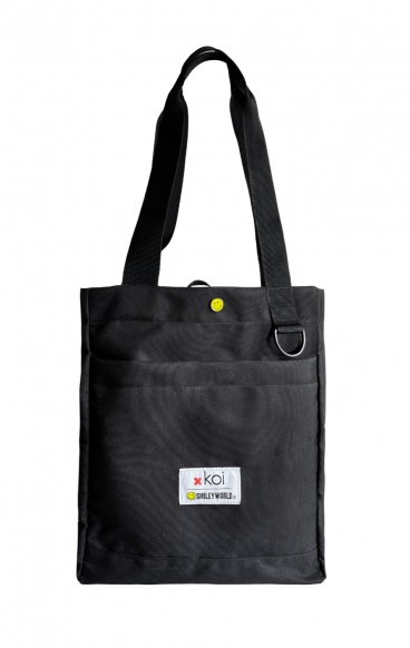 SA188 SmileyWorld Everyday Tote par koi - Black SA188 SmileyWorld Everyday Tote par koi - Black